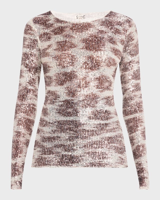 Printed Gold Rush Sequined Top